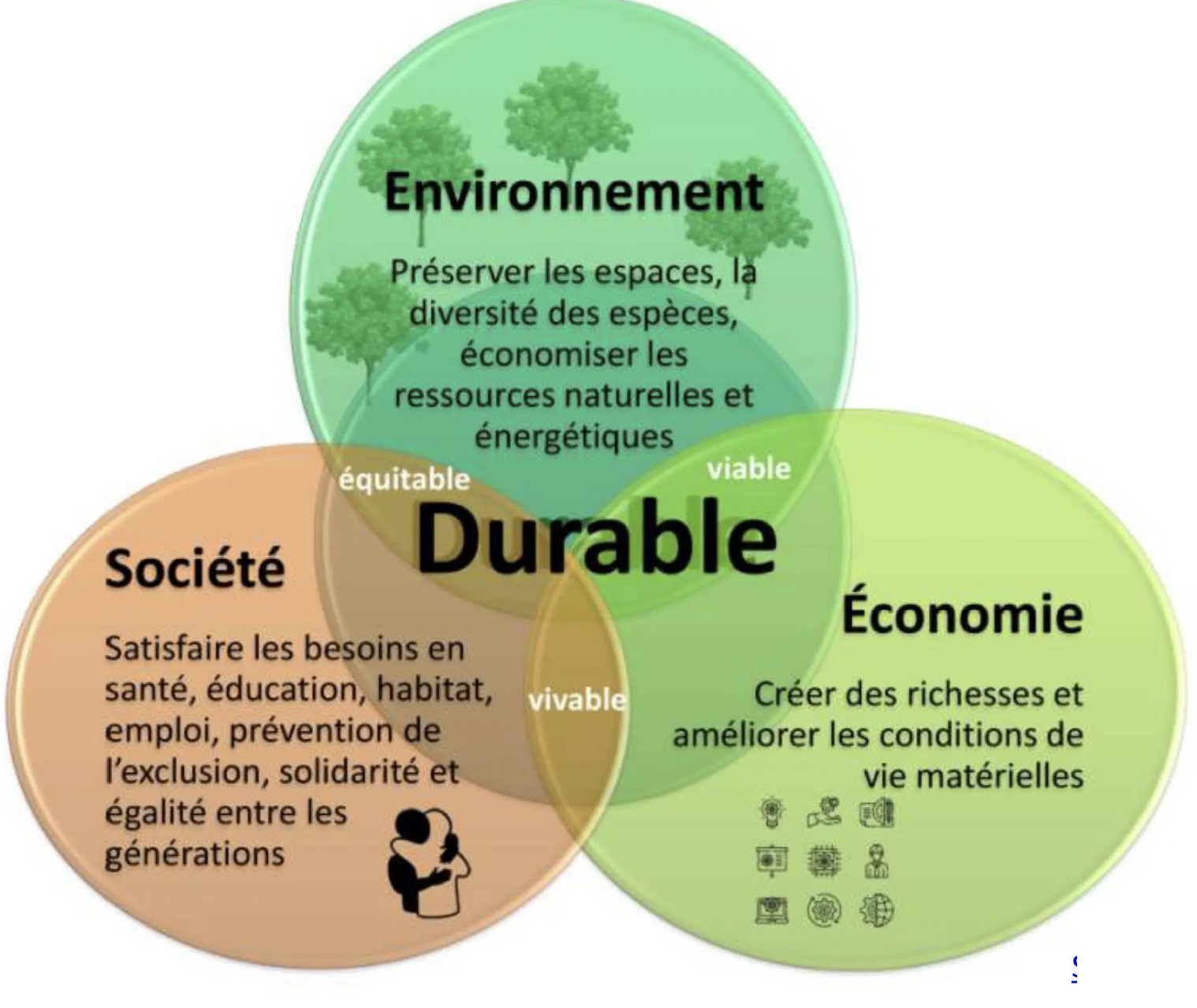 Les 3 piliers du Développement Durable  
